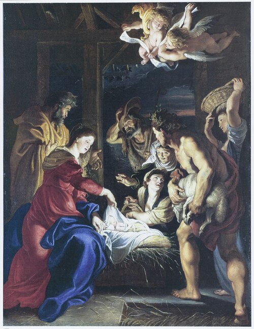 Adoration of the shepherds, 1608, Pierre Paul Rubens