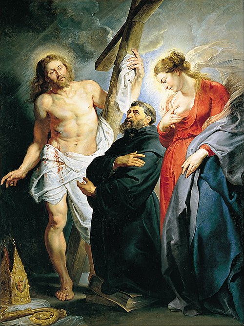 Saint Augustine with Christ and Virgin Mary, 1615, Pierre Paul Rubens