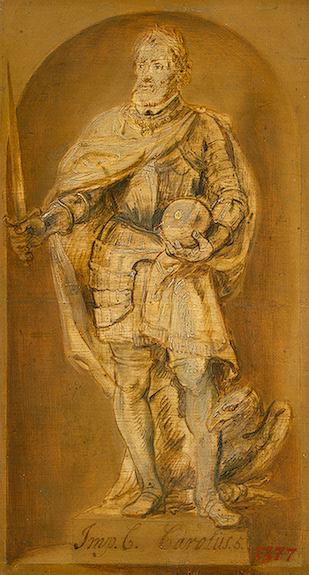 Statue of Charles V in a niche, 1634, Pierre Paul Rubens