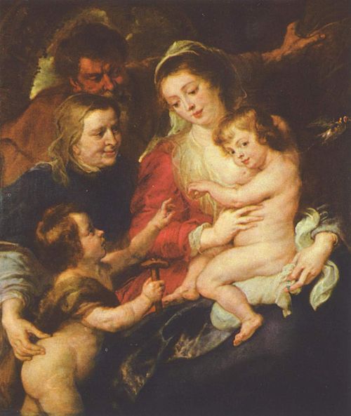 The Holy Family with Elizabeth and John, 1634, Pierre Paul Rubens