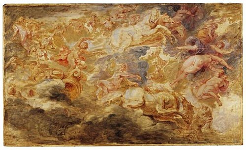 Apollo in the chariot of the sun, 1625, Pierre Paul Rubens