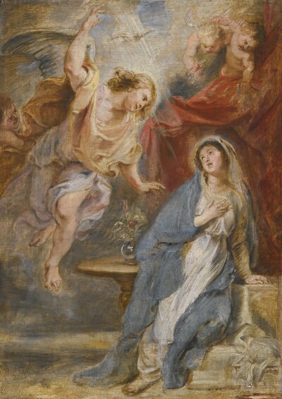 The Annunciation of the Virgin (sketch), 1623, Pierre Paul Rubens