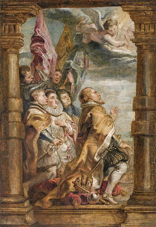 The Secular Hierarchy in Adoration, 1625, Pierre Paul Rubens