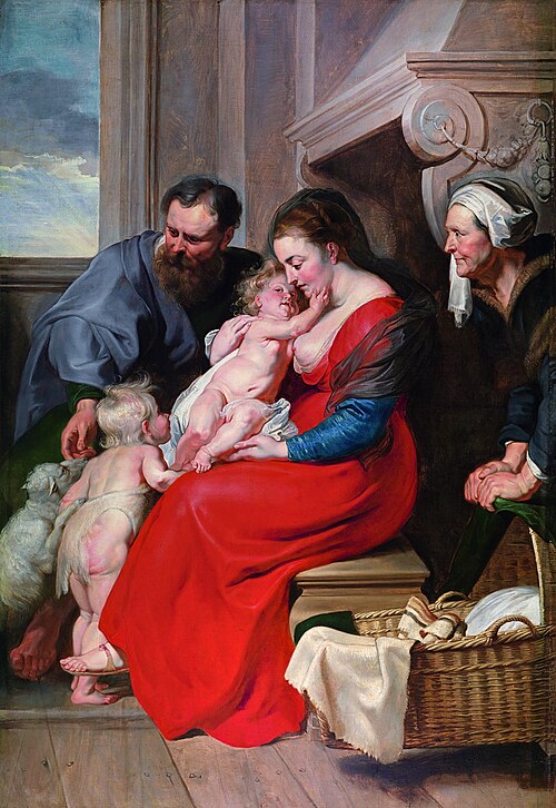 The Holy Family with Saint Elizabeth and Saint John the Baptist, 1620, Pierre Paul Rubens