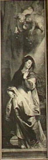 Triptyque de saint Etienne: Annonciation, 1620, Pierre Paul Rubens