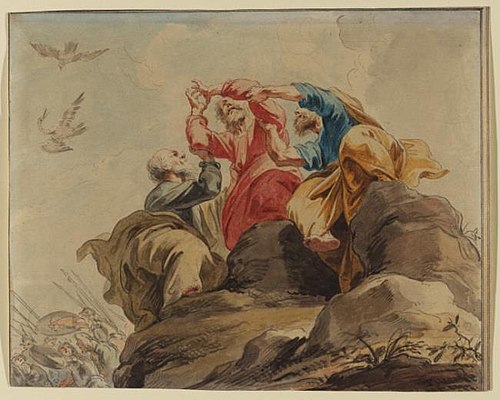 Moses in prayer between Aaron and Hur (Exodus 17: 9-13), 1750, Pierre Paul Rubens