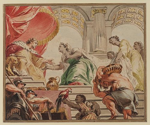 Solomon Receiving the Queen of Sheba, 1751, Pierre Paul Rubens