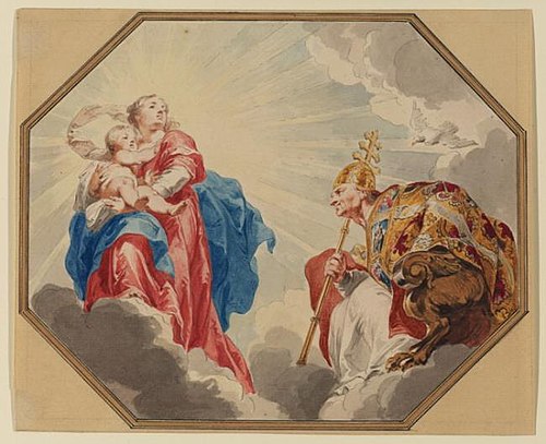 Virgin and Child Appearing to Saint Gregory the Great, 1751, Pierre Paul Rubens