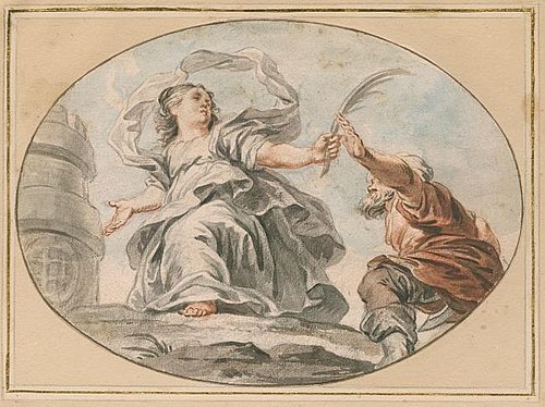 Flight of Saint Barbara, 1730, Pierre Paul Rubens