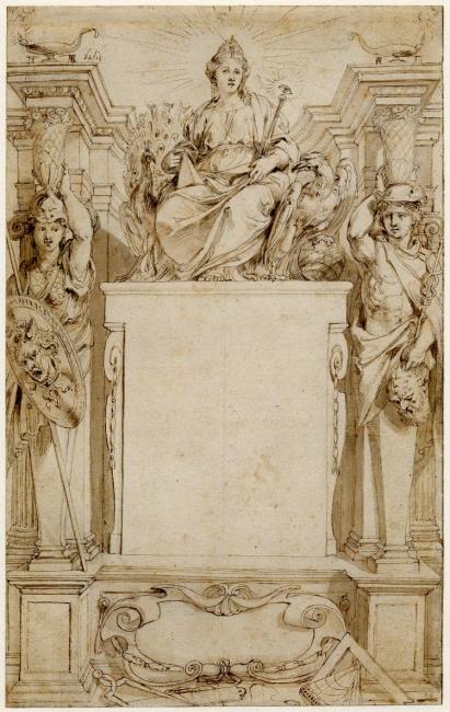 draft titlepage for Opticorum libri sex by Franciscus Aguilon, circa 1613, 1613, Pierre Paul Rubens
