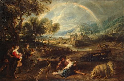 Landscape with a Rainbow, 1632, Pierre Paul Rubens