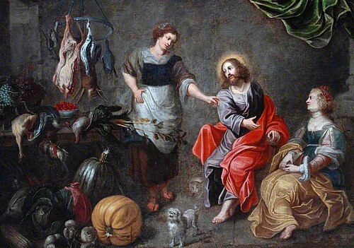 Christ with Martha and Mary at Bethany, , Pierre Paul Rubens