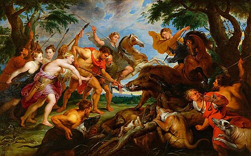 Atalanta and Meleager in Pursuit of the Calydon Boar, , Pierre Paul Rubens