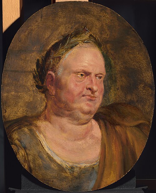 Portret van de Romeinse keizer Aulus Vitellius Germanicus Augustus (15 – 69 na Chr.), , Peter Paul Rubens