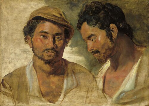 Two study heads of a southern man, 1615, Pierre Paul Rubens