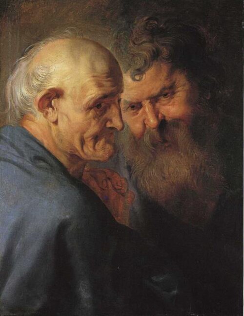 Two apostles' heads, 1611, Pierre Paul Rubens