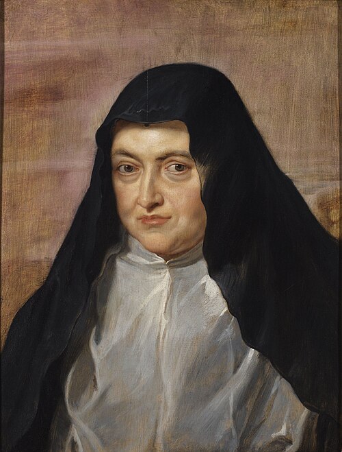 Aartshertogin Isabella gekleed als non, 1650, Peter Paul Rubens