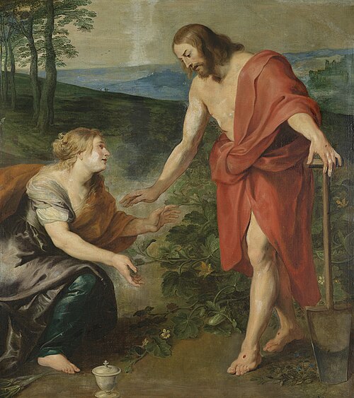 'Noli me tangere': the meeting of Christ and Mary Magdalene, 1650, Pierre Paul Rubens