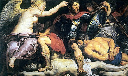 Le Couronnement du héros vertueux, 1613, Pierre Paul Rubens