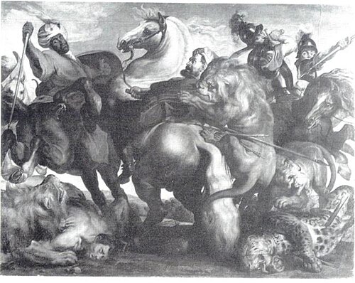 La Chasse au lion et au léopard, 1617, Pierre Paul Rubens