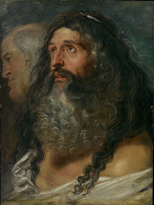 Study of Two Heads, 1609, Pierre Paul Rubens