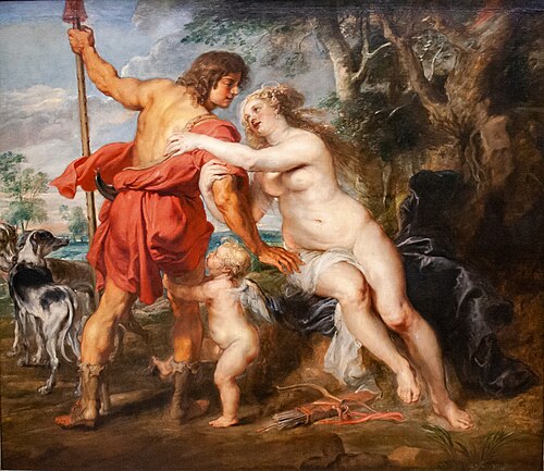 Vénus et Adonis, 1638, Pierre Paul Rubens
