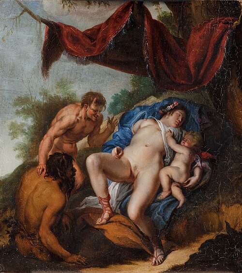Sleeping Venus with Cupid Watched by Satyrs, 1616, Pierre Paul Rubens