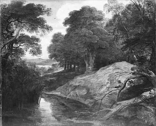Landscape with Huntsman and Stags, 1637, Pierre Paul Rubens