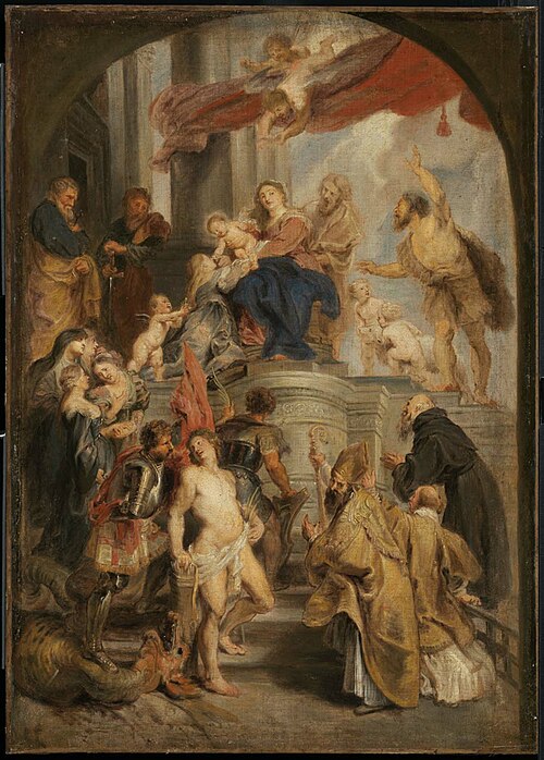 Virgin and Child Adored by Saints, , Pierre Paul Rubens