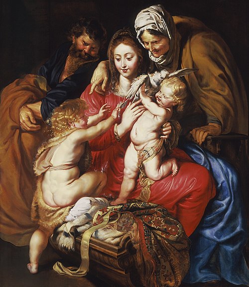 The Holy Family with St. Elizabeth, St. John, and a Dove, 1609, Peter Paul Rubens