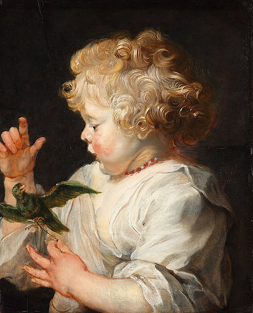 A child with bird, 1625, Pierre Paul Rubens