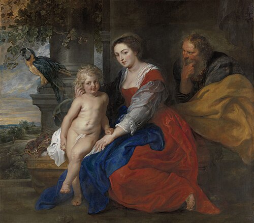 The Holy Family with the Parrot, 1614, Peter Paul Rubens