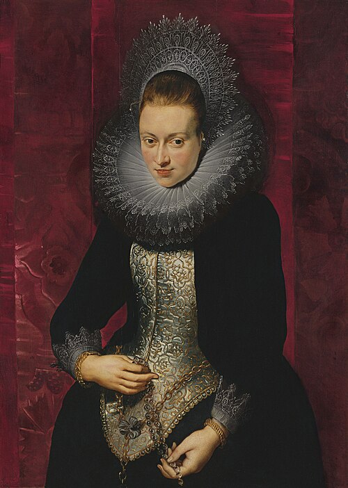 Portrait d'une jeune femme avec un rosaire, 1600, Pierre Paul Rubens