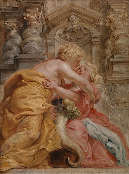 Peace Embracing Plenty, 1632, Pierre Paul Rubens