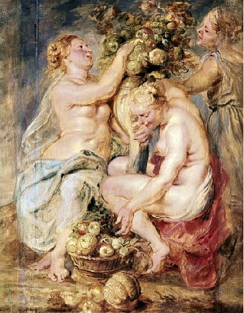 Ceres and Two Nymphs with a Cornucopia, 1617, Pierre Paul Rubens