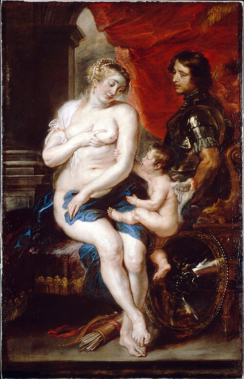 Venus, Mars and Cupid, 1635, Pierre Paul Rubens