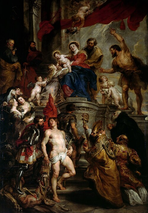 The Virgin and Child Enthroned with Saints, 1628, Pierre Paul Rubens