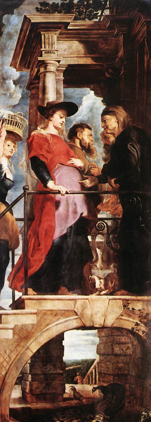 The Visitation (left panel of triptych), 1611, Pierre Paul Rubens