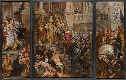 Oil Sketch for High Altarpiece, St Bavo, Ghent, 1611, Pierre Paul Rubens