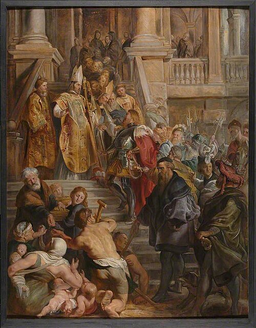 Saint Bavo is received by Saints Amand and Floribert, 1611, Pierre Paul Rubens