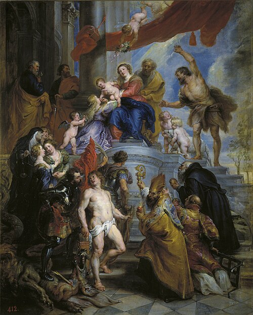 La Sainte Famille entourée de Saints, 1630, Pierre Paul Rubens