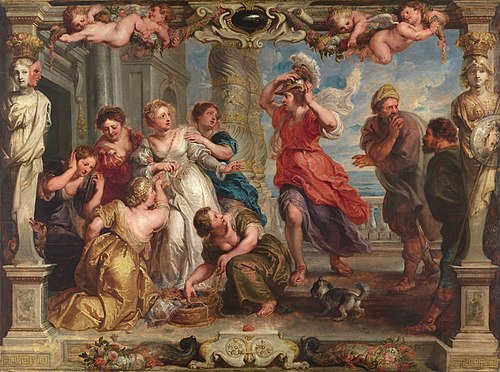 Achille découvert par Ulysse parmi les filles de Lycomède, 1630, Pierre Paul Rubens
