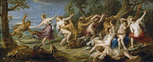 Diana and her Nymphs surprised by Satyrs, 1639, Pierre Paul Rubens
