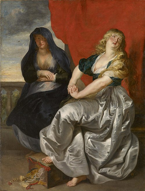 Penitent Maddalene with her sister Martha, 1620, Peter Paul Rubens