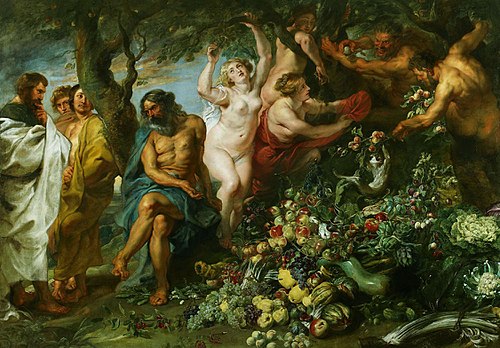 Pythagoras Advocating Vegetarianism, 1624, Peter Paul Rubens