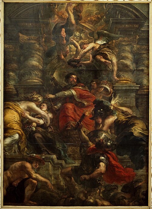 The Wise Rule of James I, 1633, Pierre Paul Rubens
