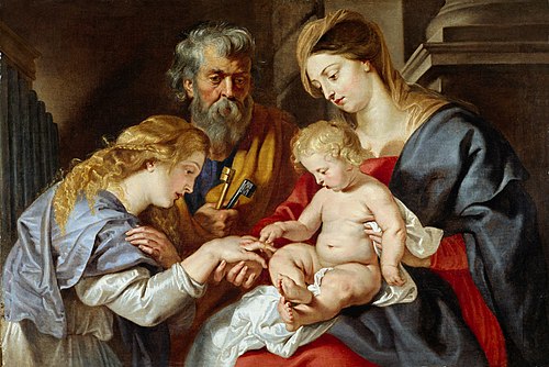 The Mystic Marriage of Saint Catherine, 1640, Peter Paul Rubens