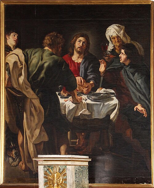 Supper at Emmaus (St. Eustache, Paris), 1611, Peter Paul Rubens