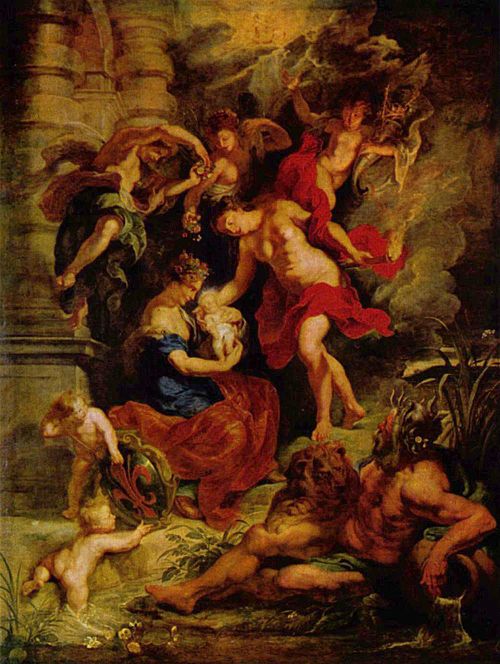 The Birth of Marie de' Medici, 1623, Peter Paul Rubens