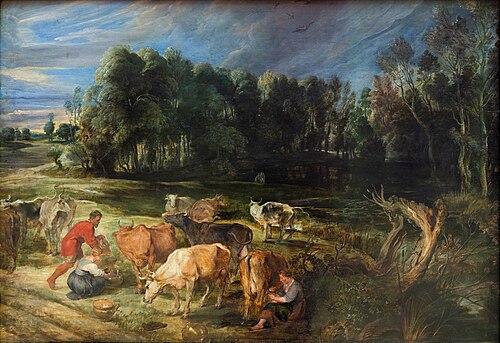 Landscape with Cattle, 1636, Pierre Paul Rubens